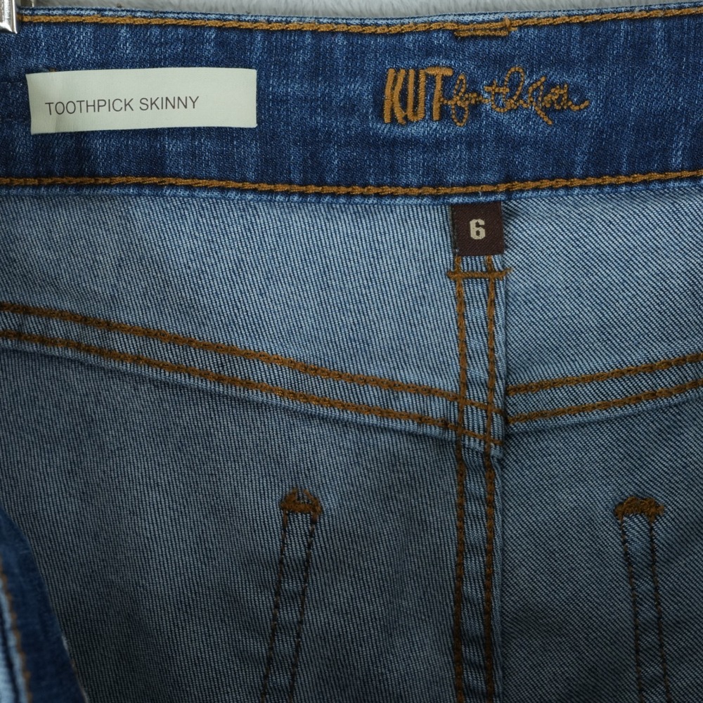 Kut From The Kloth Jeans Womens 6 (31x30) Toothpick Skinny Distressed Denim View 5